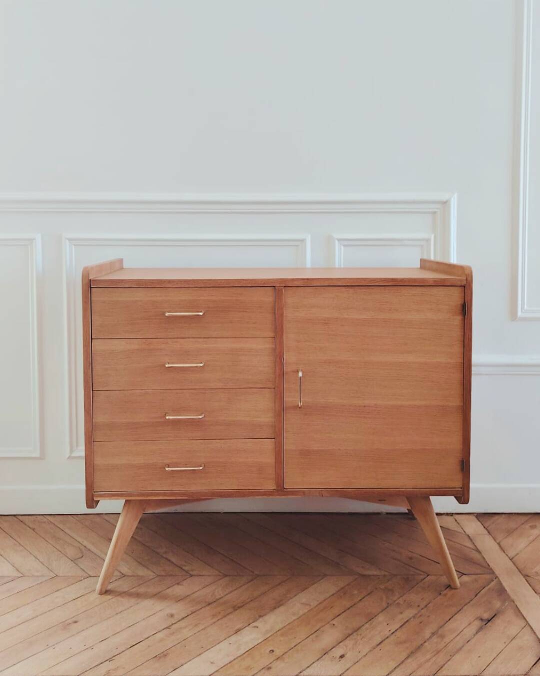 Renovated vintage sideboard, Scandinavian style, 1960s