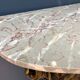 Carved wooden and marble console