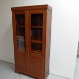 Vintage Dutch oak 2 door bookcase