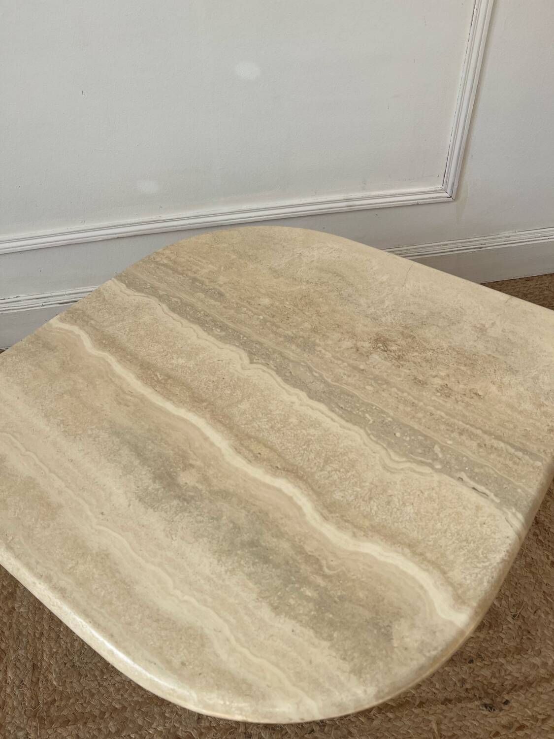 Travertine coffee table