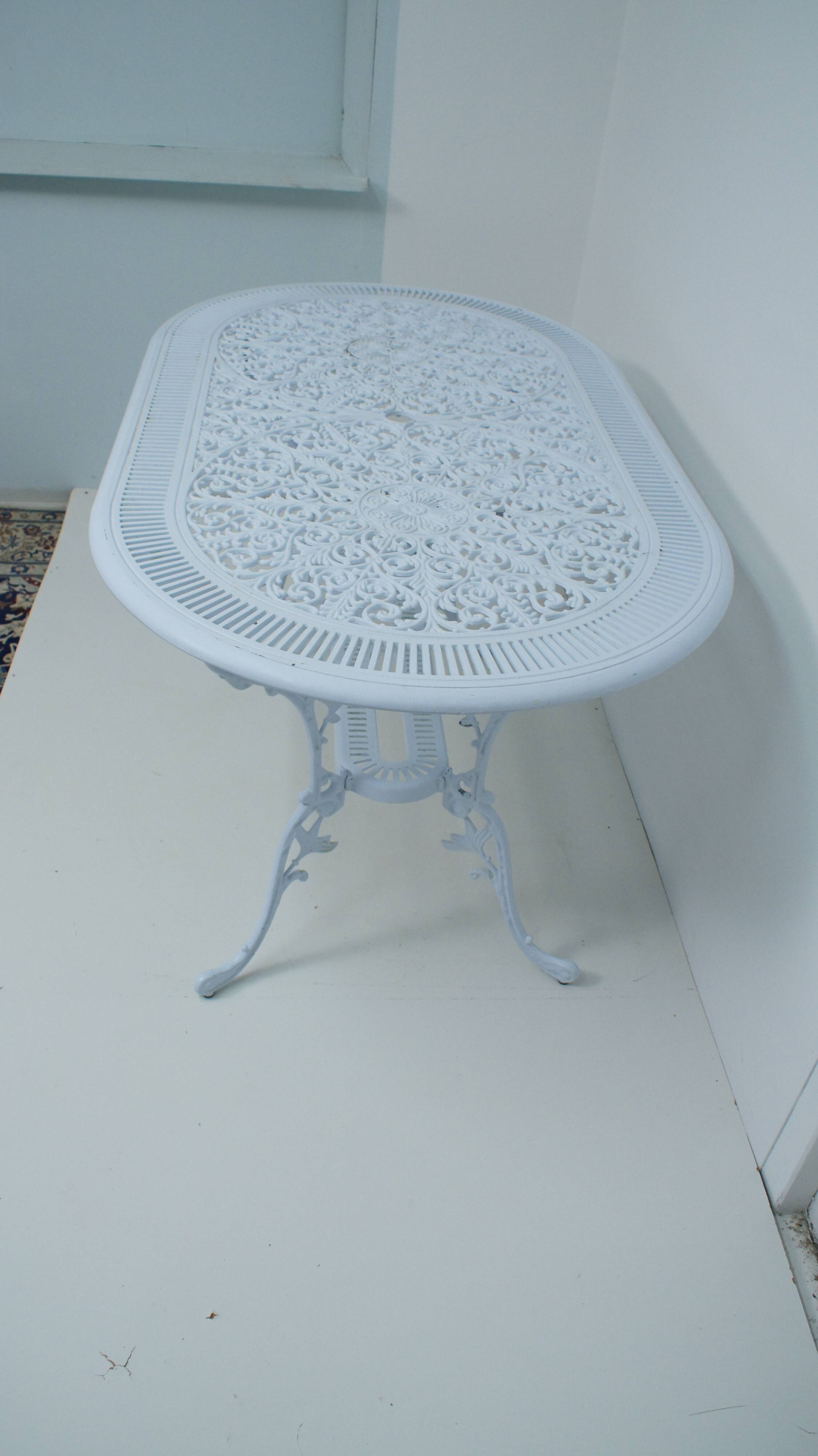 Crafted aluminum garden table