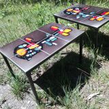 Two 70's ceramic coffee tables