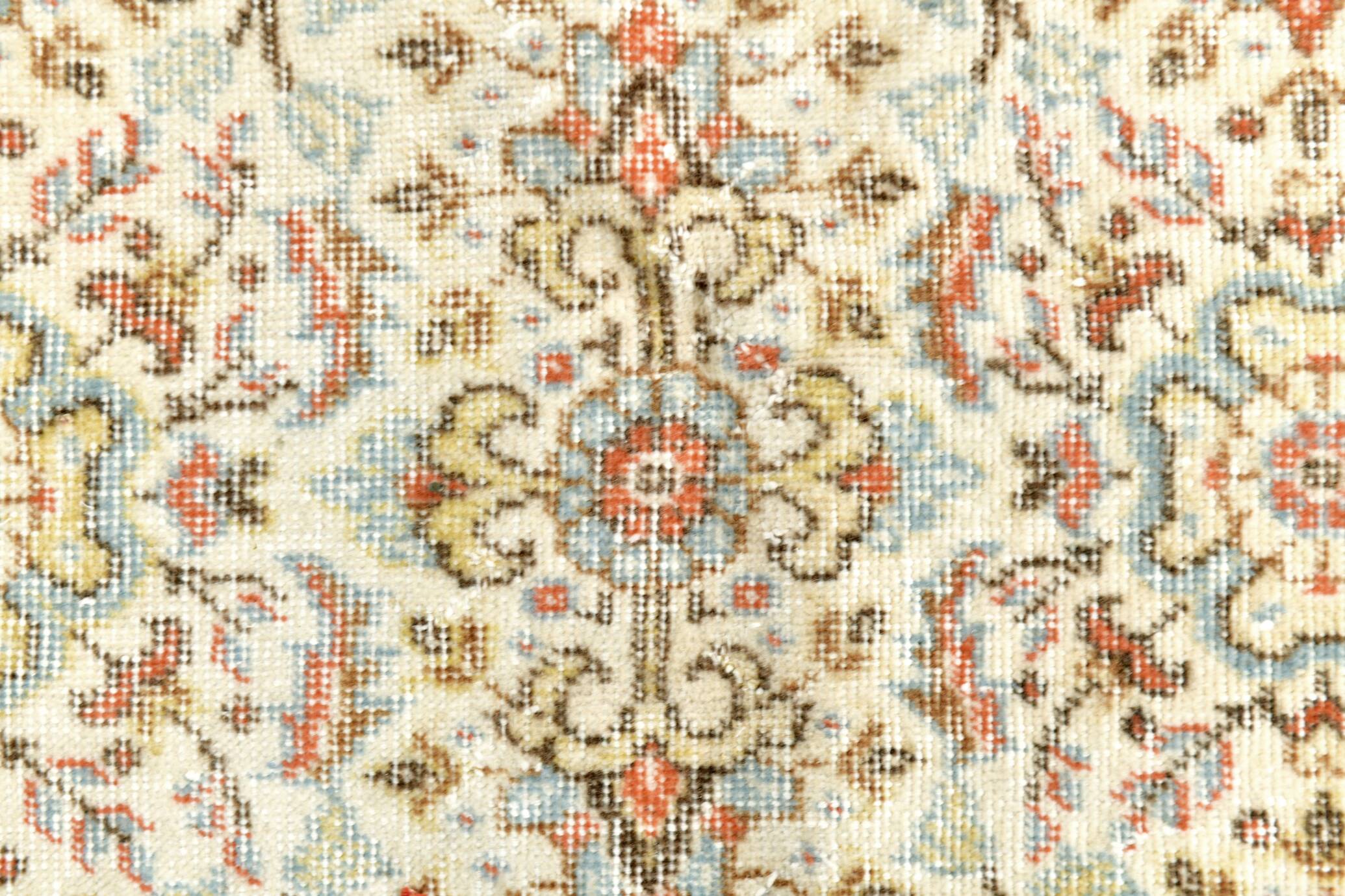 6x9 Sky Blue Turkish Vintage Area Rug 178x286Cm SK 24678