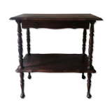 Rolling service with wooden drawer