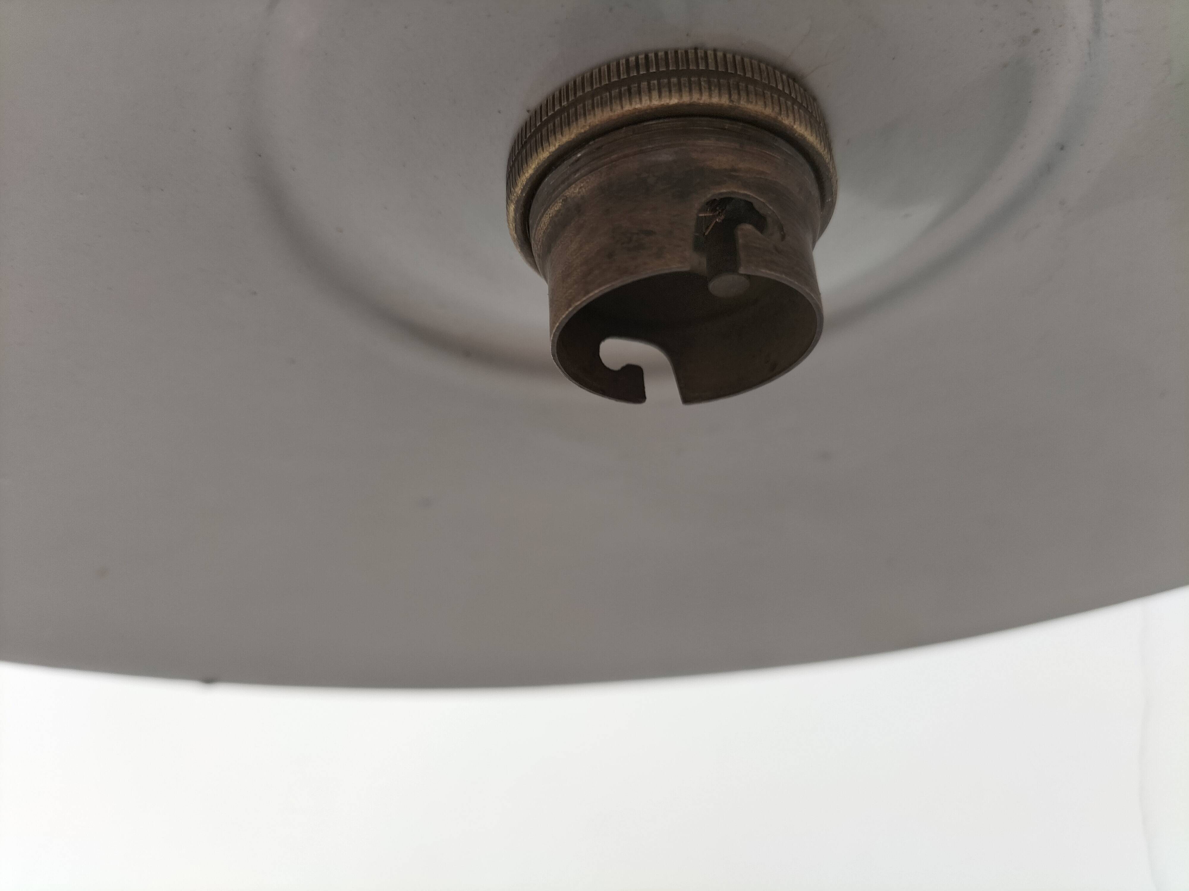 Enameled sheet metal pendant lights