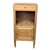 Art Deco bedside table in pine