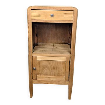 Art Deco bedside table in pine