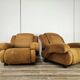 Pair of 1970s fabric armchairs