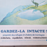 Old/original poster by Samivel - Keep it intact! Cleanliness in the mountains, Alpine Club