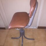 Industrial leather chair