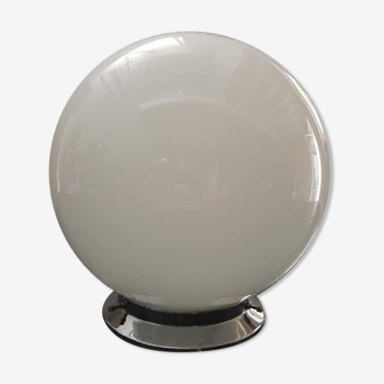 Ceiling lamp wall globe opaline ball white Very large model Ø 25 cm Art Deco 1930/1940