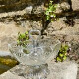 Vintage chiseled glass cup