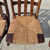 Set 4 vintage Triconfort France adjustible 1960s deckchair