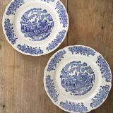 Pair of vintage plates "horses"