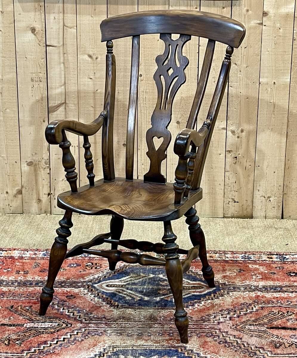 1950s English ash armchair