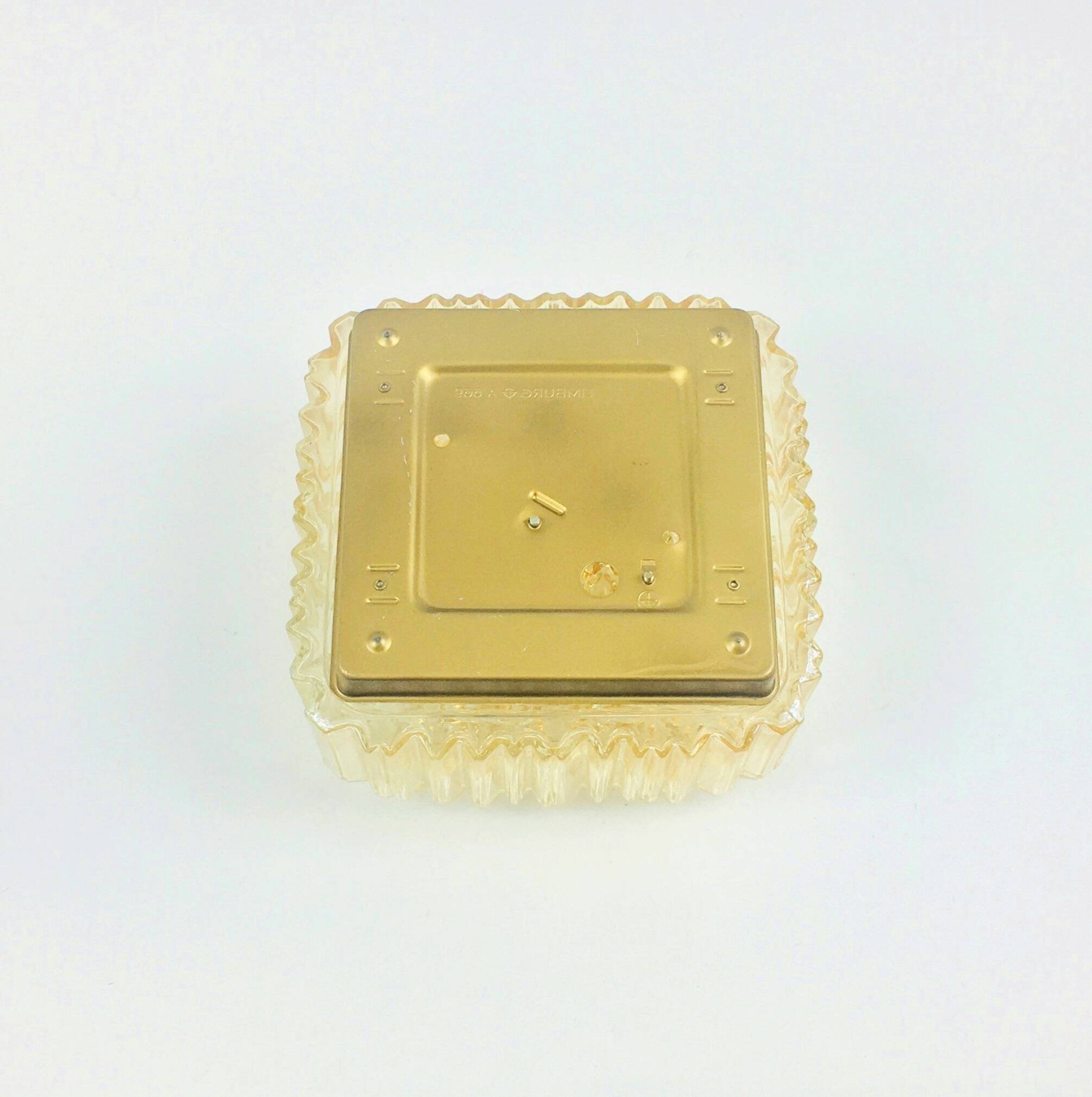 Mid-Century Amber Bubble Glass Wall Lamp by H. Tynell for Limburg, 1970s