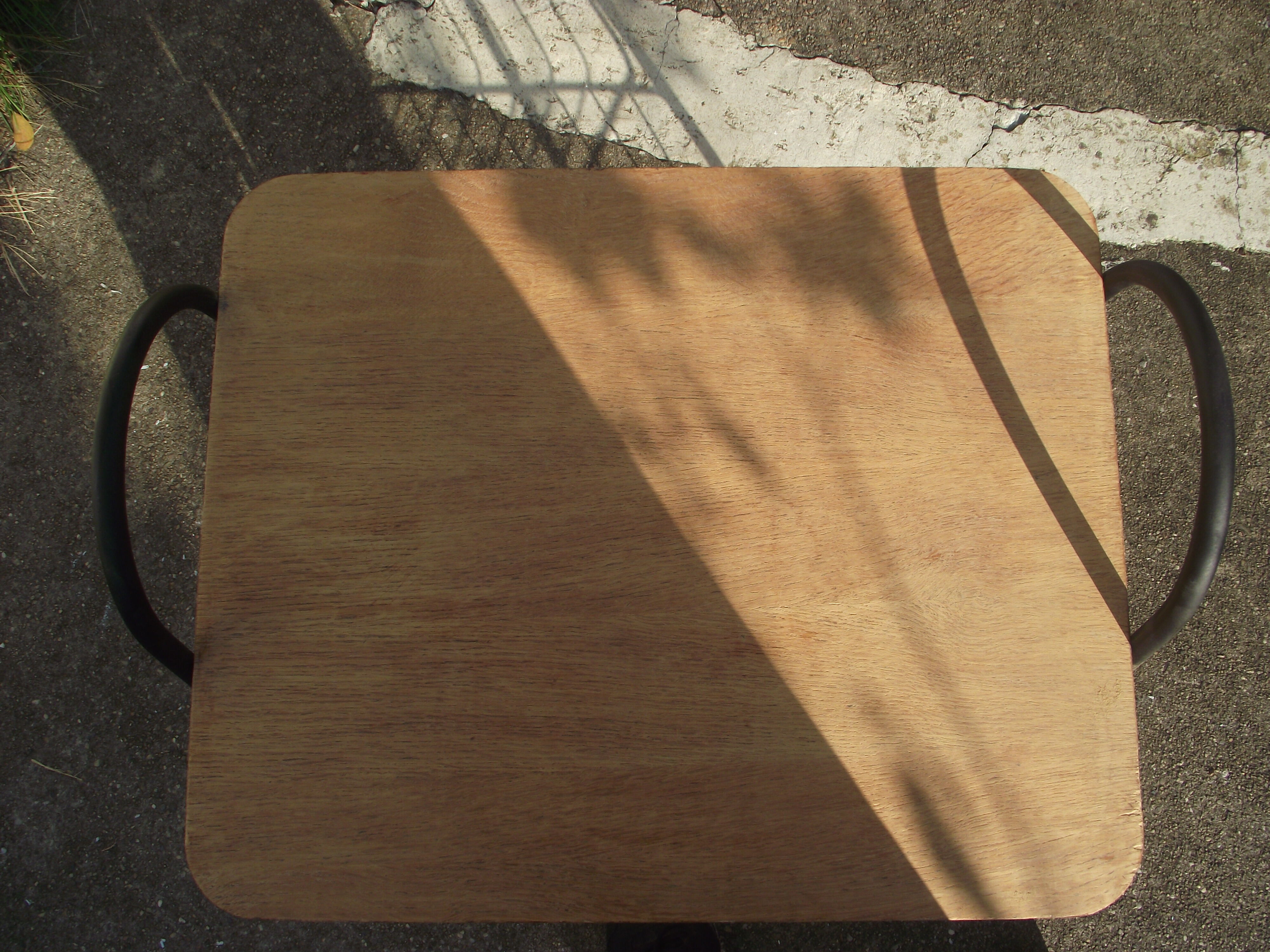 60s side table metal and wood