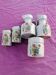 Set oil vinegar salt pepper mustard in ceramic