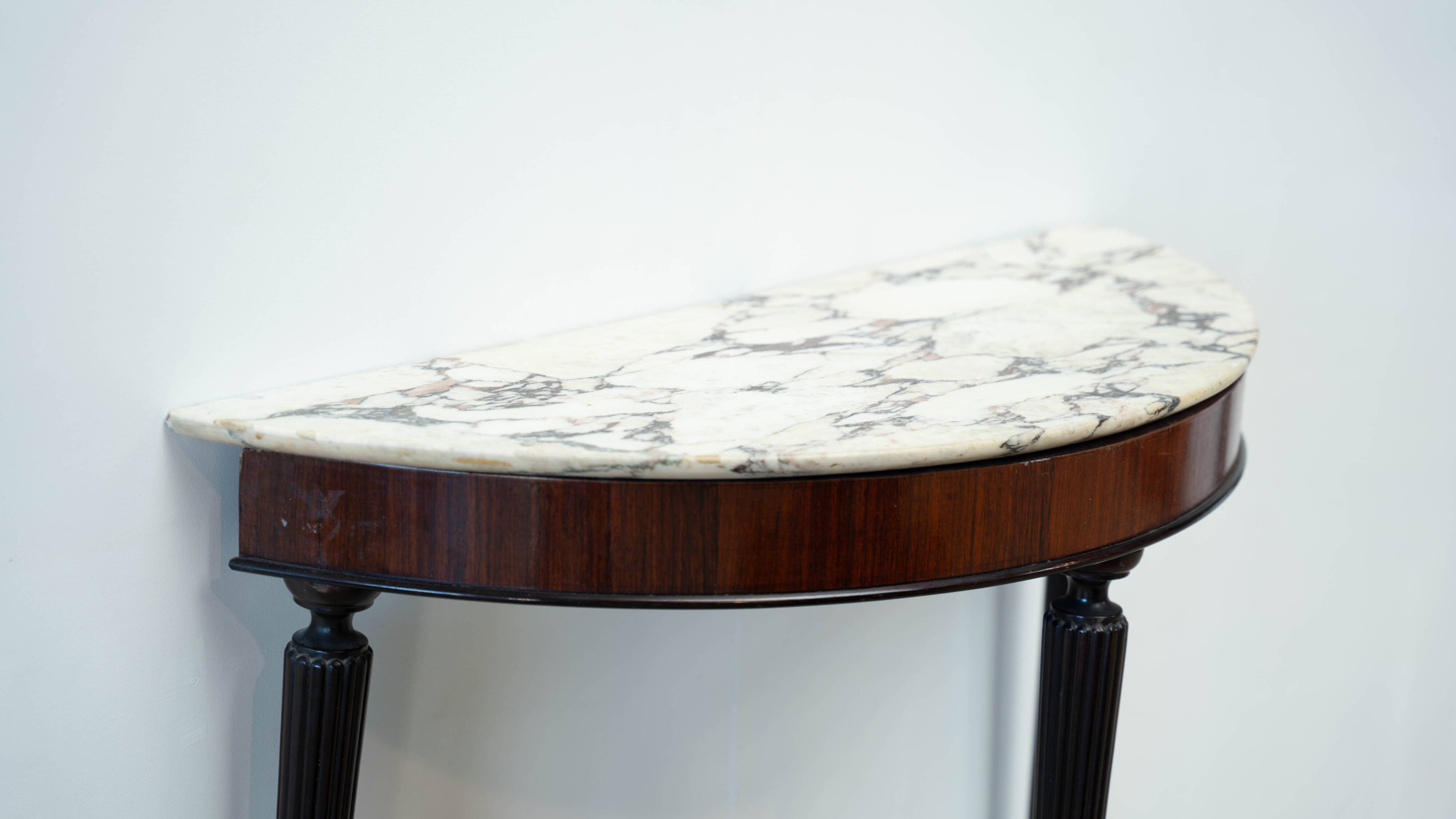 1950s Italian console with marble top
