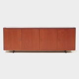 Vintage mid century modern sideboard cabinet made of teak with 4 doors, 1960s