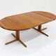 Table à manger ronde extensible vintage danoise en teck