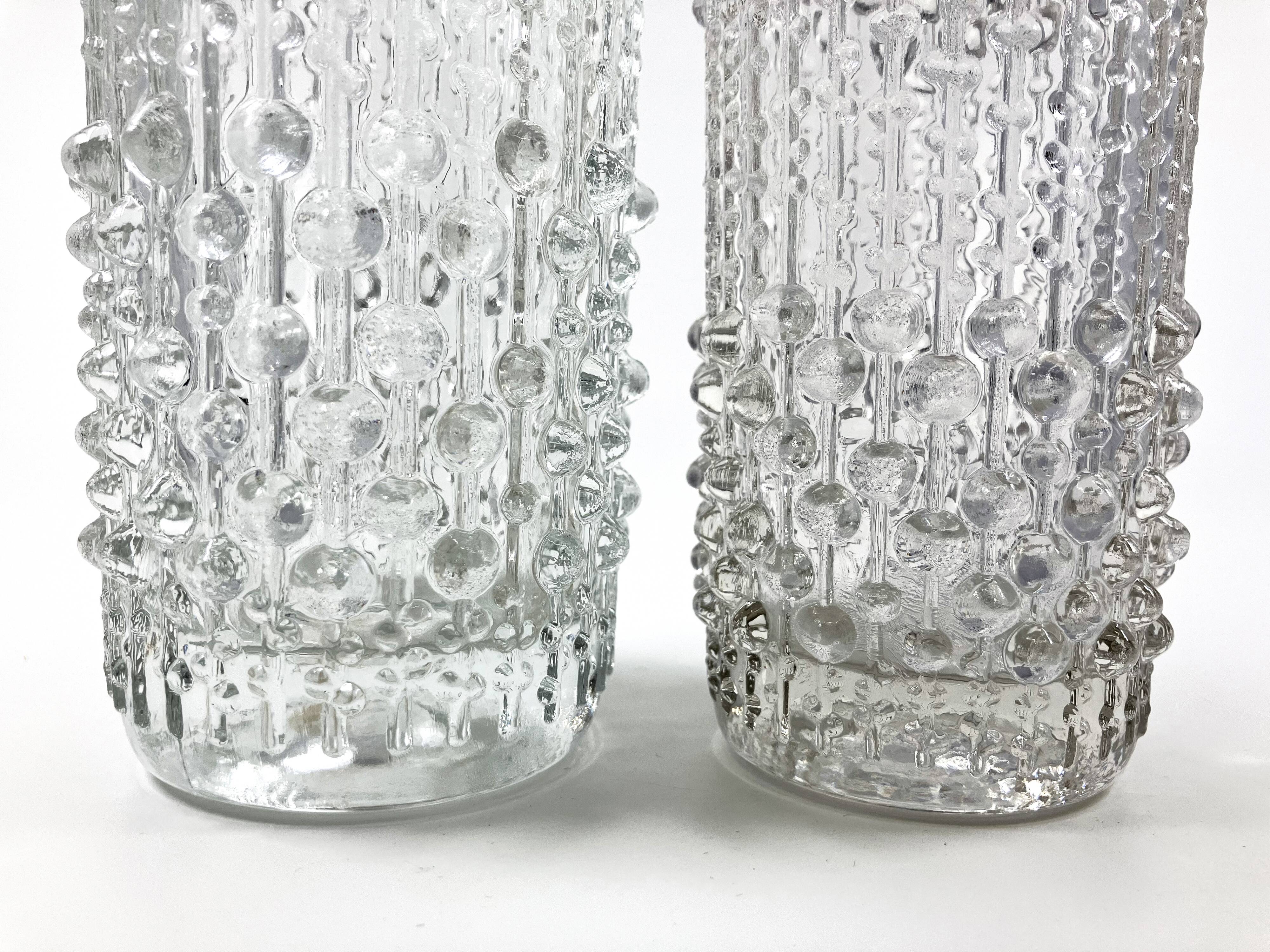2 vase sklo union • verrerie hermanova hut • design frantisek peceny • 1972