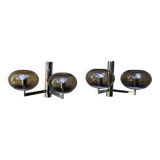 Pair of Amilux space age wall lights, 1970s