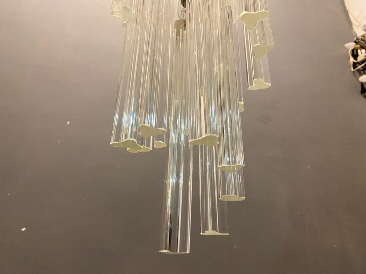 Italian murano prism spiral chandelier