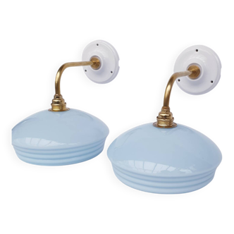 Swan neck and Clichy glass wall lights