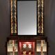 Luigi Brusotti Mid-Century Modern Italian Bar Cabinet with Decorated Mirror