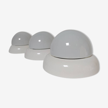 Suite of 3 space age wall lights, Austria 1970