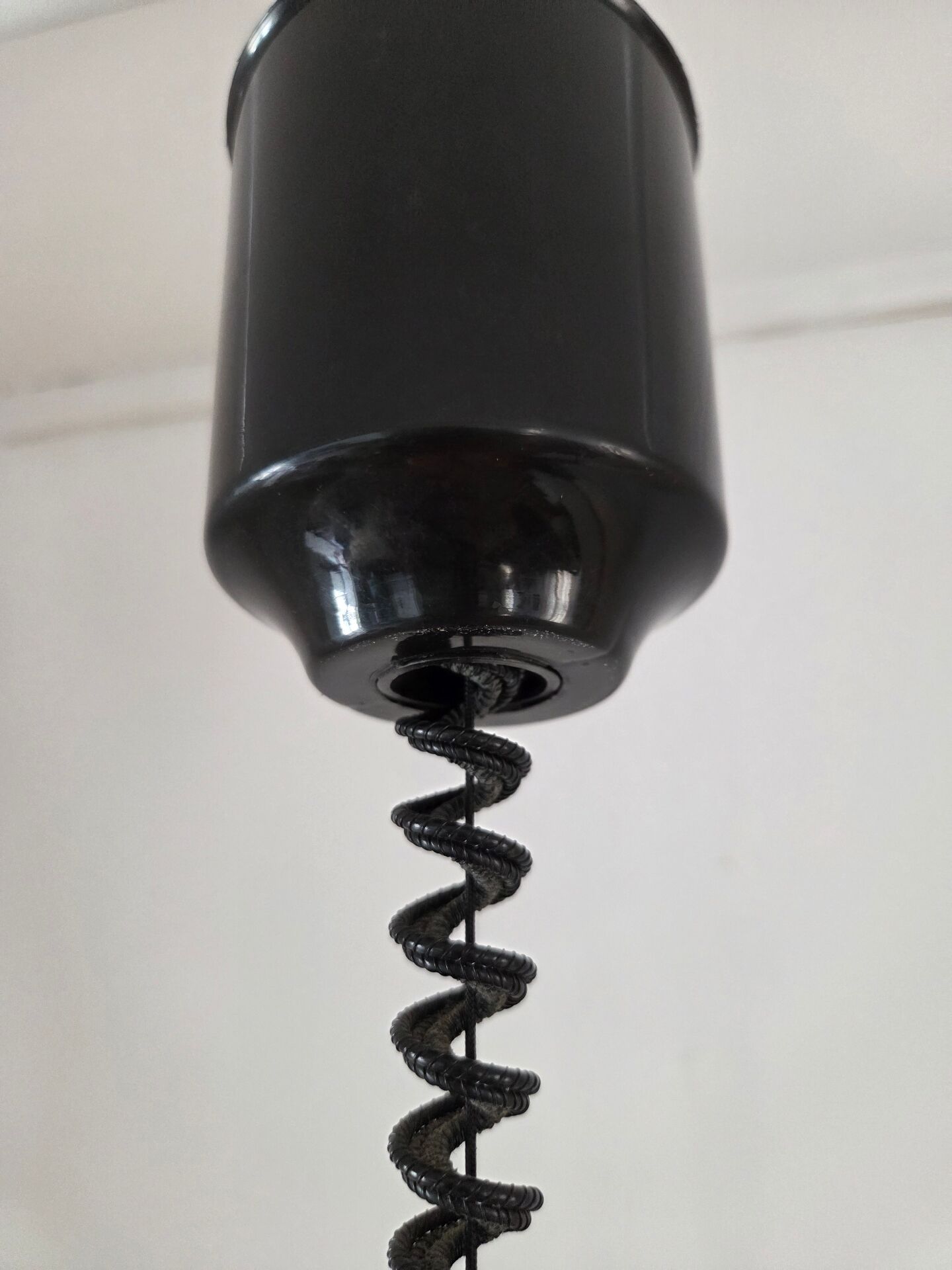 Orange opaline suspension from the 1970s.