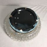 Wall ceiling round glass shape flowers & support vintage metal
