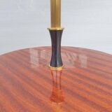 Brass floor lamp with neo-classical 3-light shelf