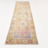 3x10 Aesthetic Geometric Turkish Vintage Runner Rug, 92x316Cm