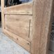 Vintage Art Deco bevelled wardrobe door, solid oak, Azalée.