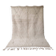 Large Authentic Beni Ouarain Rug, Ecru with Diamond Pattern - 300x200cm