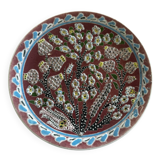 Kuthaya Decorative Plate Turkish Ceramic Handmade Diameter 25 cm