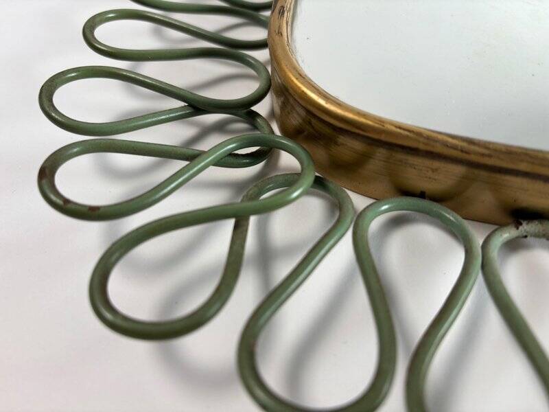 Mid-Century Modern Italian Brass Mirror by Gio Ponti, 1950s