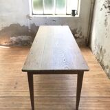 Farm table in raw wood