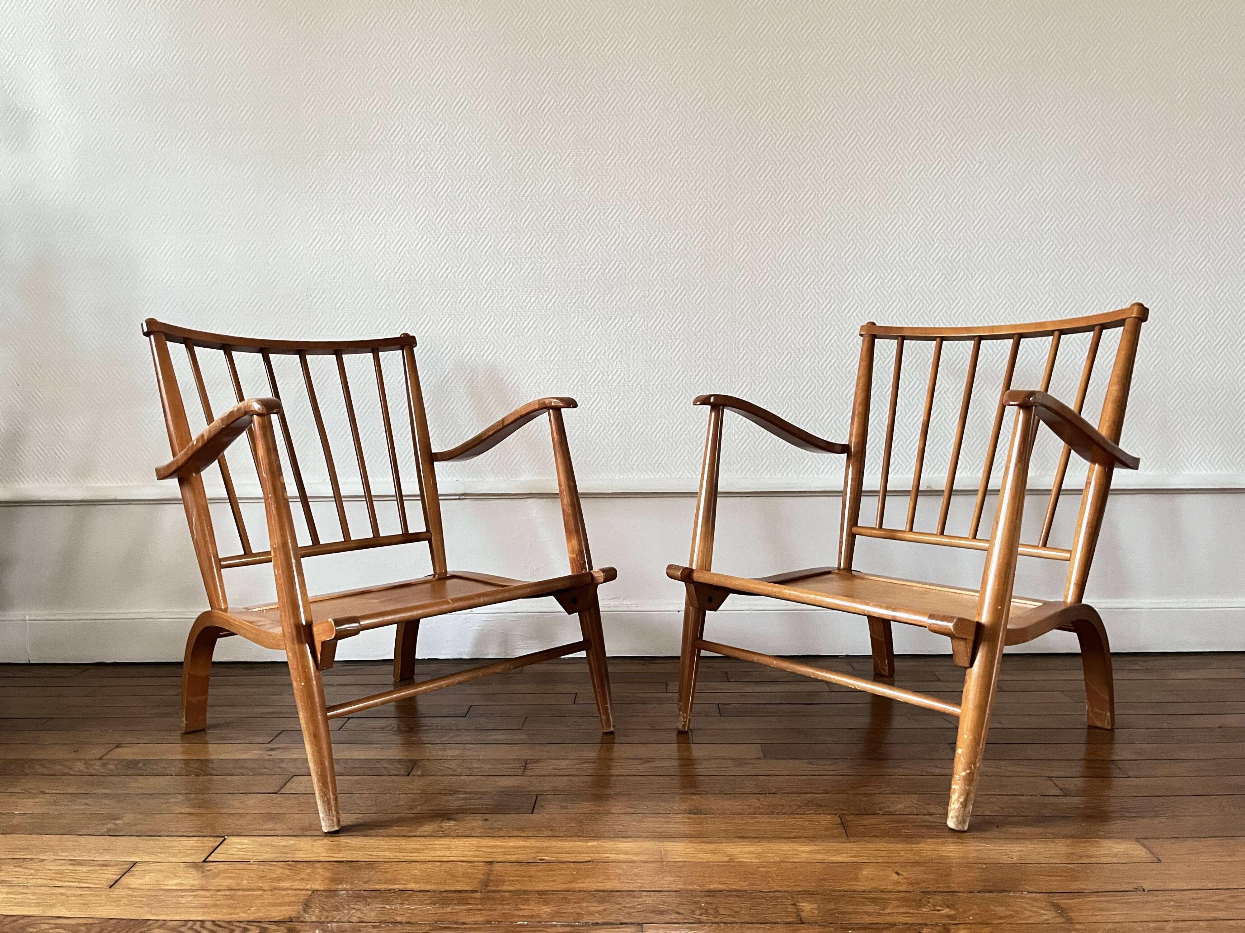 2 vintage Scandinavian armchairs from Ster Gelderland