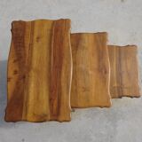 Solid walnut nesting table