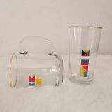 Set of 2 Mobil flag glasses