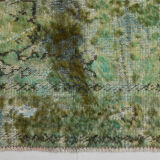 3x10 green tones turkish runner rug, 91x299cm