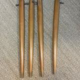 Round extendable dining table in wood, 1960