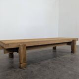 Large coffee table in solid pine, Swiss made