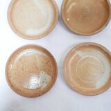 Série de 8 tasses et sous tasses vintage en grès
