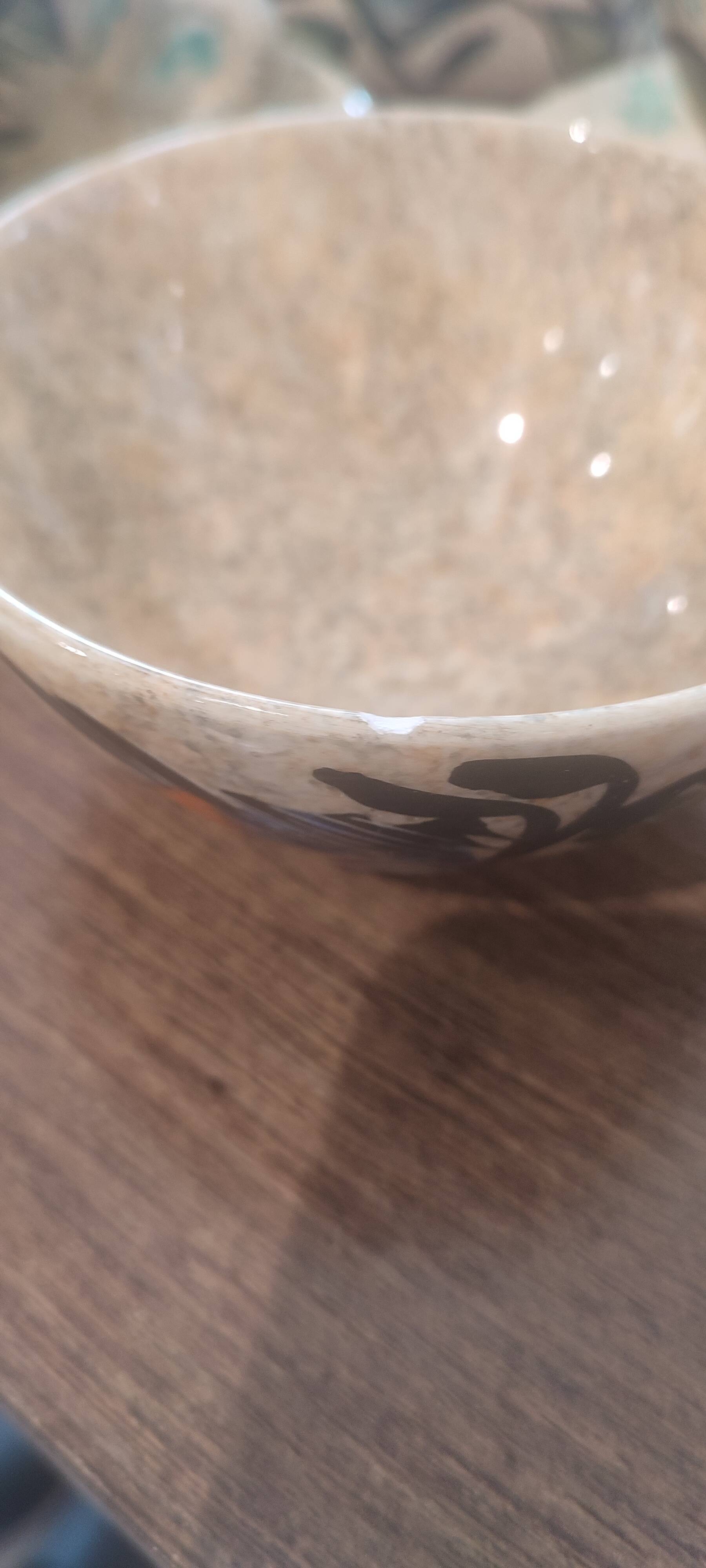 Large ceramic tea service signed Vallauris, vintage 1960.