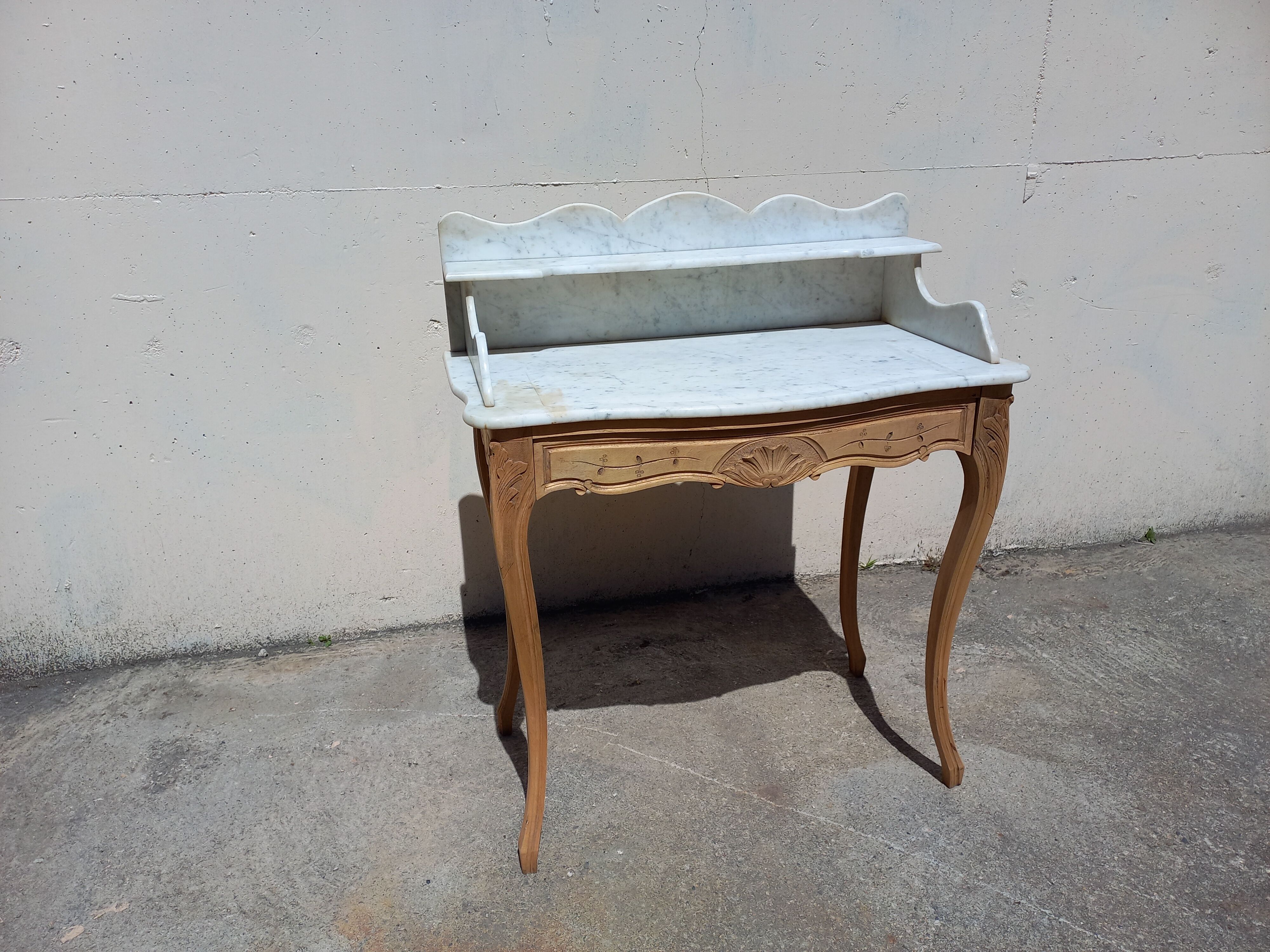 Toilet table, marble top