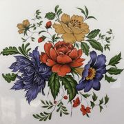 Plat rond gateau tarte fleur vintage Moulin des Loups model Derby